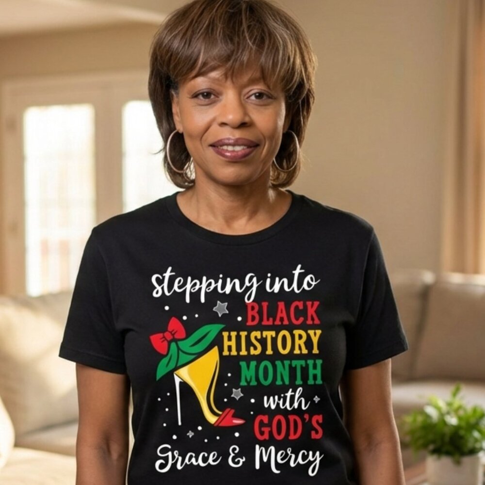 Stepping into my Black History Month Graphic T-Shirt